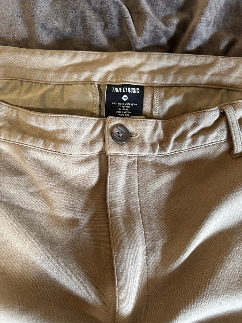 True Classic Men’s Flat Front Shorts in Khaki